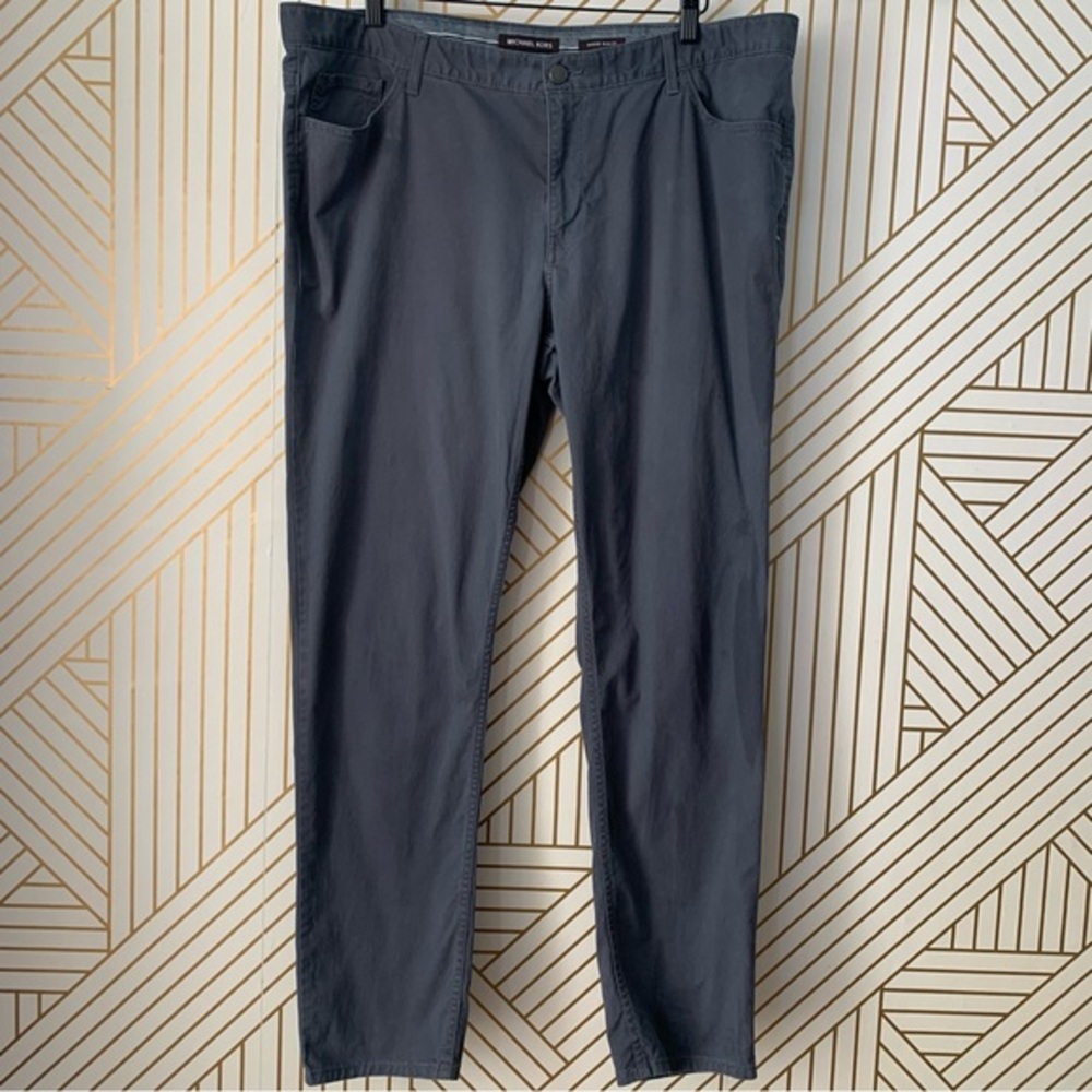 Micheal Kors 40×32 Parker Slim Fit Stretch Twill chino cotton blend Pants gray